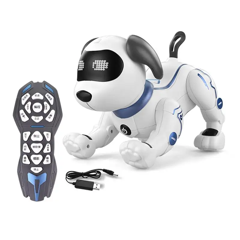 Electronic Dog Remote Control Robot Dog For Kids Programmable Robot With Remote Control Training Function Dances Sing Light
Electronic Dog Remote Control Robot Dog For Kids Programmable Robot With Remote Control Training Function Dances Sing Light