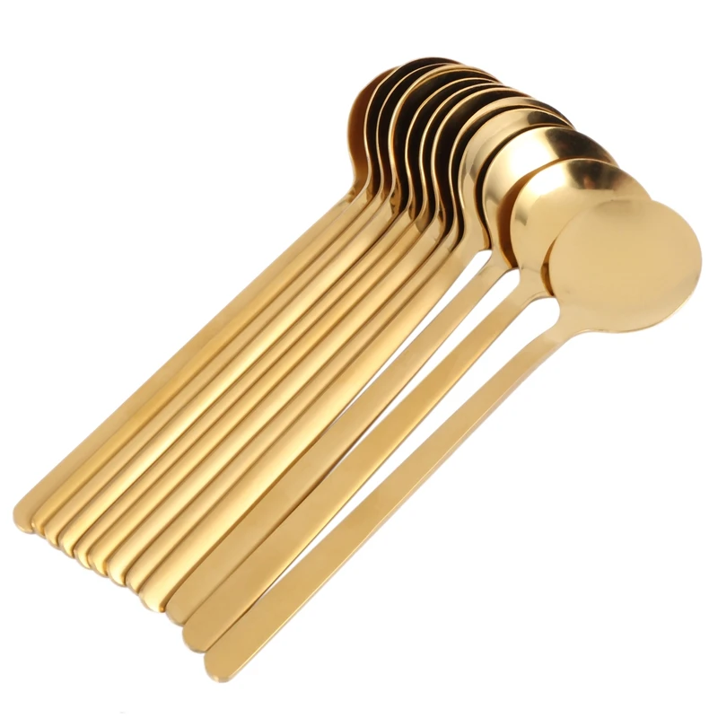 12pcs/Set Round Shape Coffee Spoon Stainless Steel Mini Teaspoons Sugar Dessert Spoon Ice Cream Soup Spoon Kitchen Accessories
12pcs/Set Round Shape Coffee Spoon Stainless Steel Mini Teaspoons Sugar Dessert Spoon Ice Cream Soup Spoon Kitchen Accessories