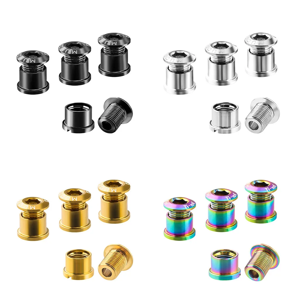 Bicycle TC4 Titanium Alloy Single Double Disc Nail-to-Lock Fixing Screw Bike Chainring Bolt Crankset Screw 10-11mm/7-8.5mm/5-6mm
Bicycle TC4 Titanium Alloy Single Double Disc Nail-to-Lock Fixing Screw Bike Chainring Bolt Crankset Screw 10-11mm/7-8.5mm/5-6mm