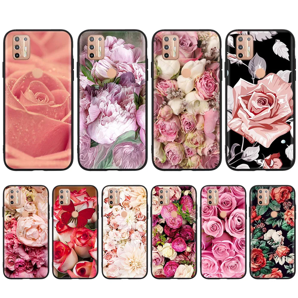 

Flowers Black Case for Motorola Moto Edge 20 30 Lite S Power G E32 G42 G52 G22 G10 G20 G30 G40 G60 G60S G100 G51 G41 G31 Play