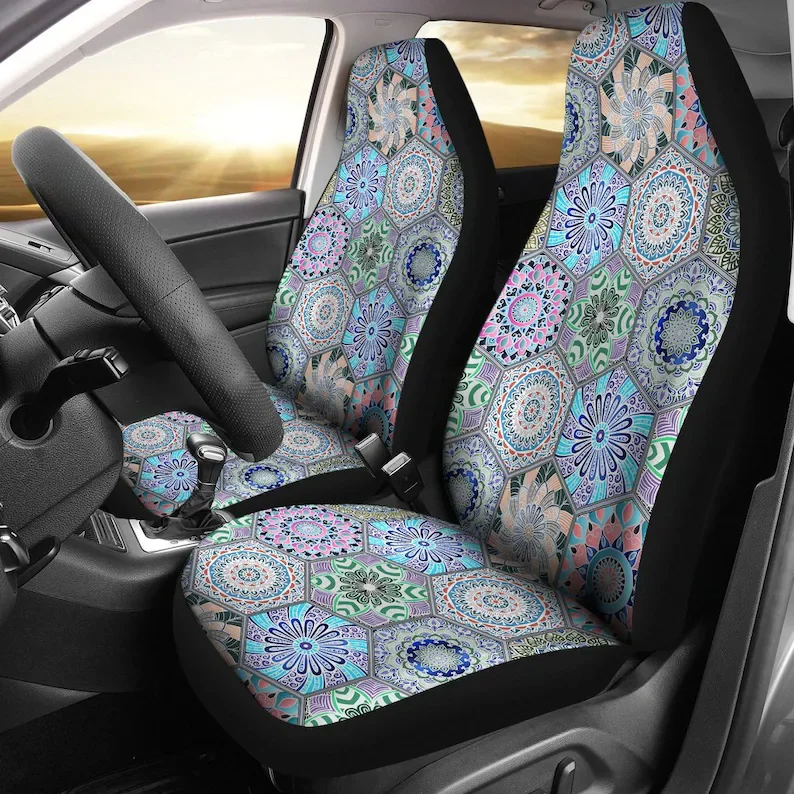 Blue Pink Green Mandalas Car Seat Covers Pair, 2 Front Seat Covers, Car Seat Protector, Car Accessories
Blue Pink Green Mandalas Car Seat Covers Pair, 2 Front Seat Covers, Car Seat Protector, Car Accessories
