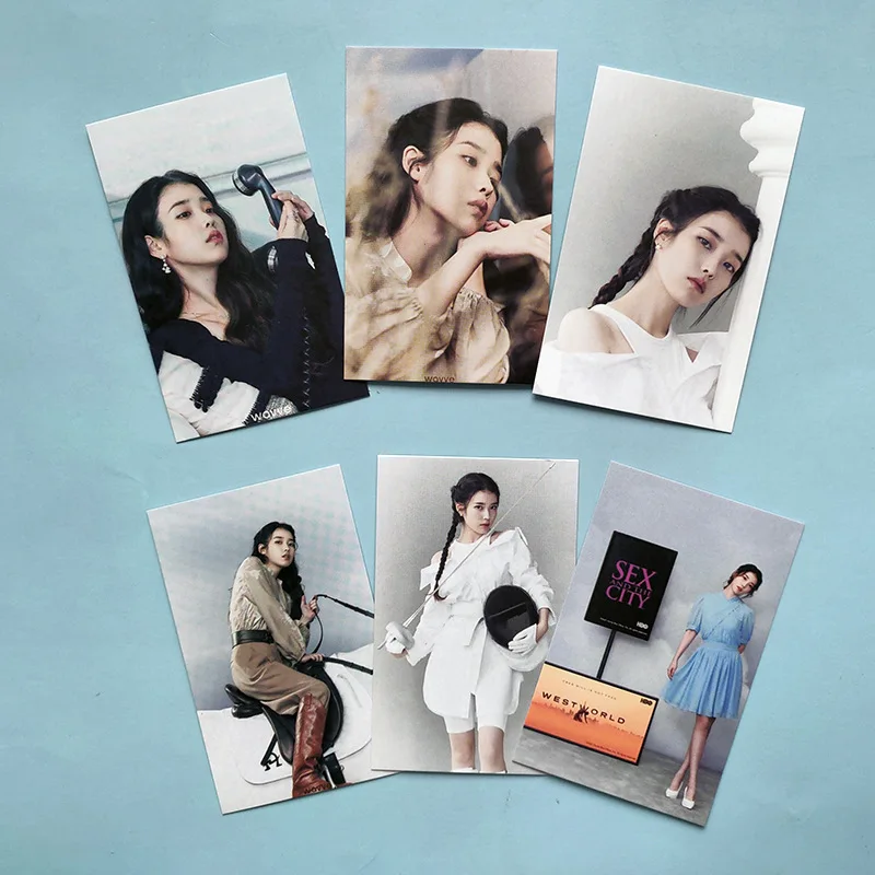 Kpop 6 шт./набор IU новый альбом ЛОМО карточка фотопечать оптовая продажа открыток постер картина Поклонники подарки коллекция
Kpop 6 шт./набор IU новый альбом ЛОМО карточка фотопечать оптовая продажа открыток постер картина Поклонники подарки коллекция