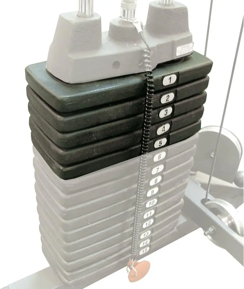 Pound Weight Stack Add On Kit (SP50), Powerline Home Gym Machine Equipment, Cable Machine Add-On Weights Set Includes 5 Cast Iro 
Pound Weight Stack Add On Kit (SP50), Powerline Home Gym Machine Equipment, Cable Machine Add-On Weights Set Includes 5 Cast Iro