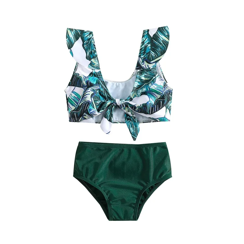Kids Girls 2 Piece Swimsuits Plants Print Bikini Bathing Suit Fly Sleeve Bowknot Tops with Solid Color Shorts Split Swimwear Set
Kids Girls 2 Piece Swimsuits Plants Print Bikini Bathing Suit Fly Sleeve Bowknot Tops with Solid Color Shorts Split Swimwear Set