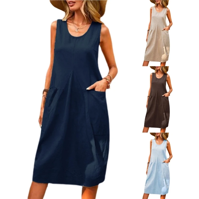 M89E Maxi Dress for Women,2023 Spring Summer Cotton Linen Dress Bohemian Casual Fashion Sleeveless Long Dress for Holiday
M89E Maxi Dress for Women,2023 Spring Summer Cotton Linen Dress Bohemian Casual Fashion Sleeveless Long Dress for Holiday