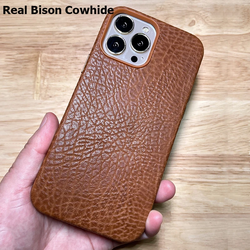 Genuine Leather Case for iPhone 13 Pro Real Skin Business Case for iPhone 13 Pro Bison Hide Magnetic Charging Back Cover
Genuine Leather Case for iPhone 13 Pro Real Skin Business Case for iPhone 13 Pro Bison Hide Magnetic Charging Back Cover