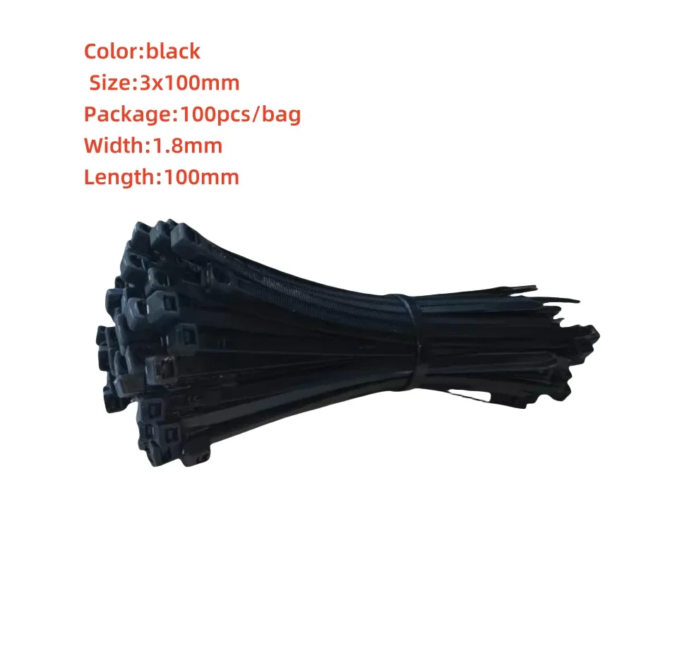 100 шт./упаковка, самоблокирующиеся пластиковые нейлоновые стяжки
100 шт./упаковка, самоблокирующиеся пластиковые нейлоновые стяжки