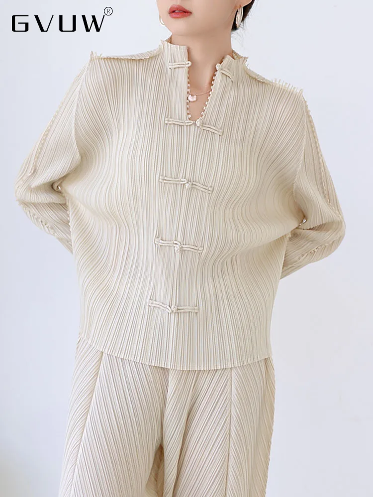 GVUW Vintage Disc Buckle Pleated Shirt Women Long Sleeve O-neck Solid Color Loose 2023 Summer Female Fashion Elegant Top 17D1397
GVUW Vintage Disc Buckle Pleated Shirt Women Long Sleeve O-neck Solid Color Loose 2023 Summer Female Fashion Elegant Top 17D1397