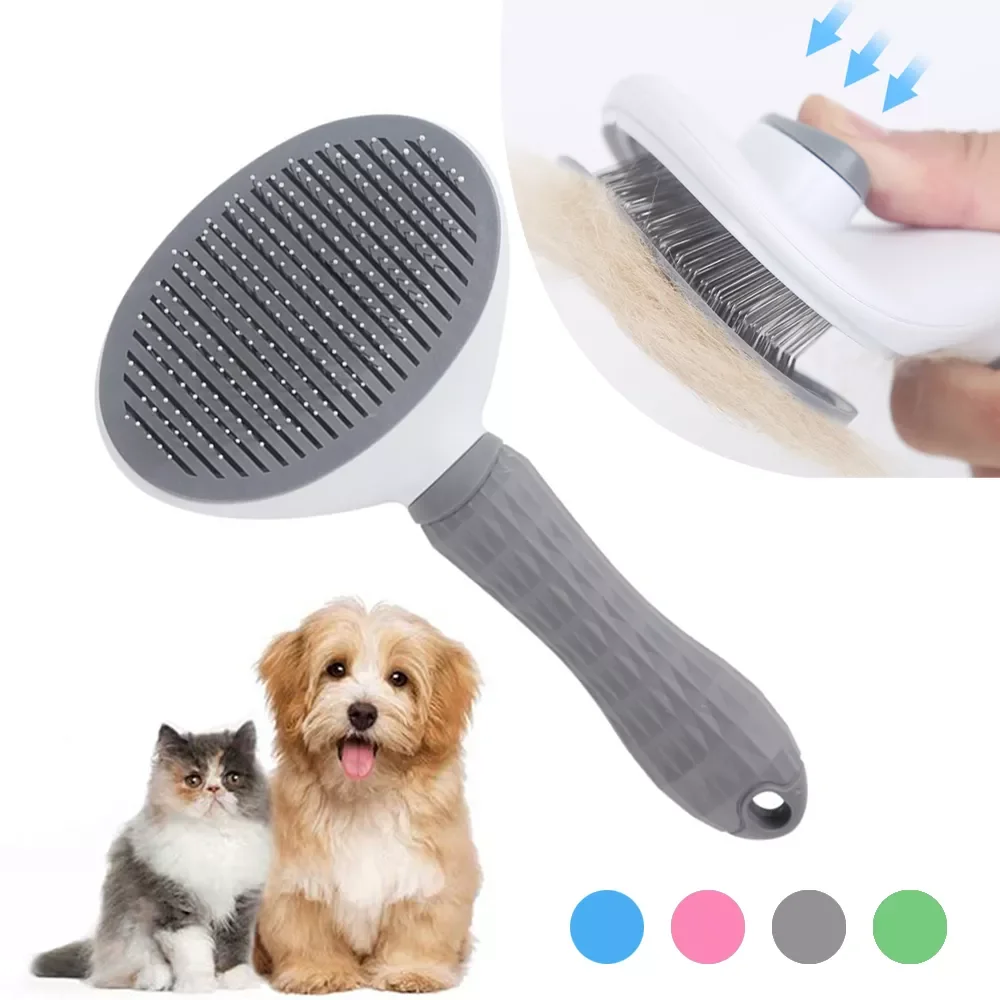 Dog Hair Removal Comb Cat Grooming Brush Stainless Steel Combs Automatic Non-slip Brushs for Dogs Cats Cleaning Supplies Gift 
Dog Hair Removal Comb Cat Grooming Brush Stainless Steel Combs Automatic Non-slip Brushs for Dogs Cats Cleaning Supplies Gift