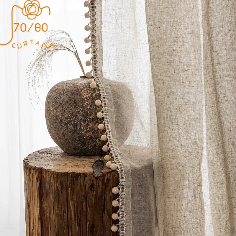 Japanese Style Raw Wood Style Pure Linen Window Screen Cotton Linen Curtain Lace Curtains for Living Room Bedroom Bay Window
Japanese Style Raw Wood Style Pure Linen Window Screen Cotton Linen Curtain Lace Curtains for Living Room Bedroom Bay Window