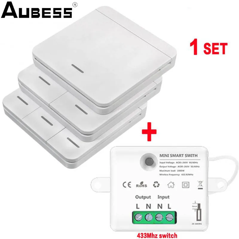 433Mhz Smart Light Switch LED Push Button Switch Universal Wireless Remote Control DC 12V 10mA Relay Controller For Lamp
433Mhz Smart Light Switch LED Push Button Switch Universal Wireless Remote Control DC 12V 10mA Relay Controller For Lamp