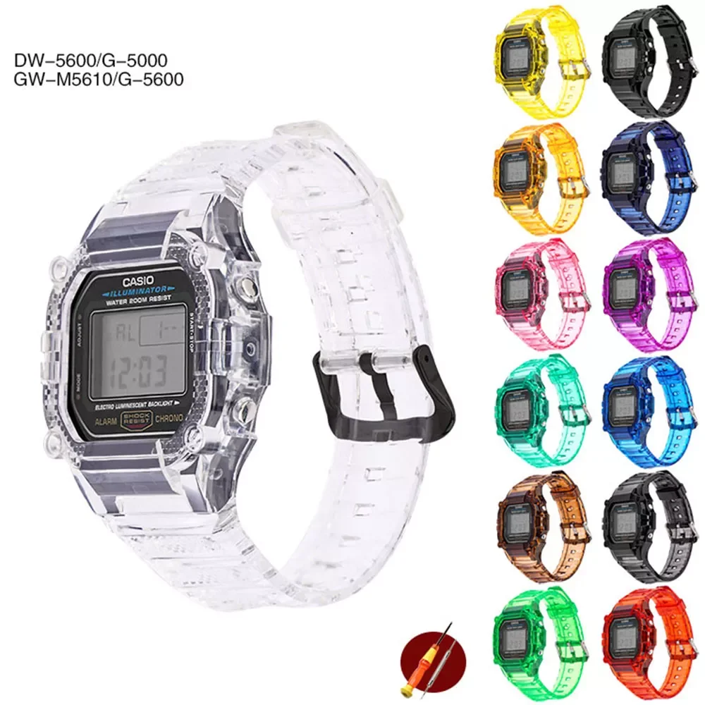 TPU Resin Case Watch Strap for Casio G-Shock DW-5600 GW-M5610 M5600 GLX-5600 Refit Replacement Wrist Band Bracelet Accessories
TPU Resin Case Watch Strap for Casio G-Shock DW-5600 GW-M5610 M5600 GLX-5600 Refit Replacement Wrist Band Bracelet Accessories