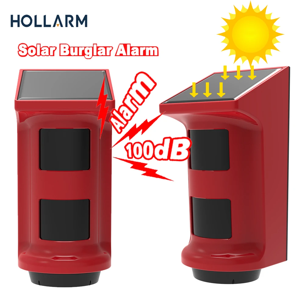Hollarm Outdoor Solar PIR Infrared Alarm Siren Wireless IP66 Waterproof Burglar Strobe Sensor Home Security Alarm System
Hollarm Outdoor Solar PIR Infrared Alarm Siren Wireless IP66 Waterproof Burglar Strobe Sensor Home Security Alarm System