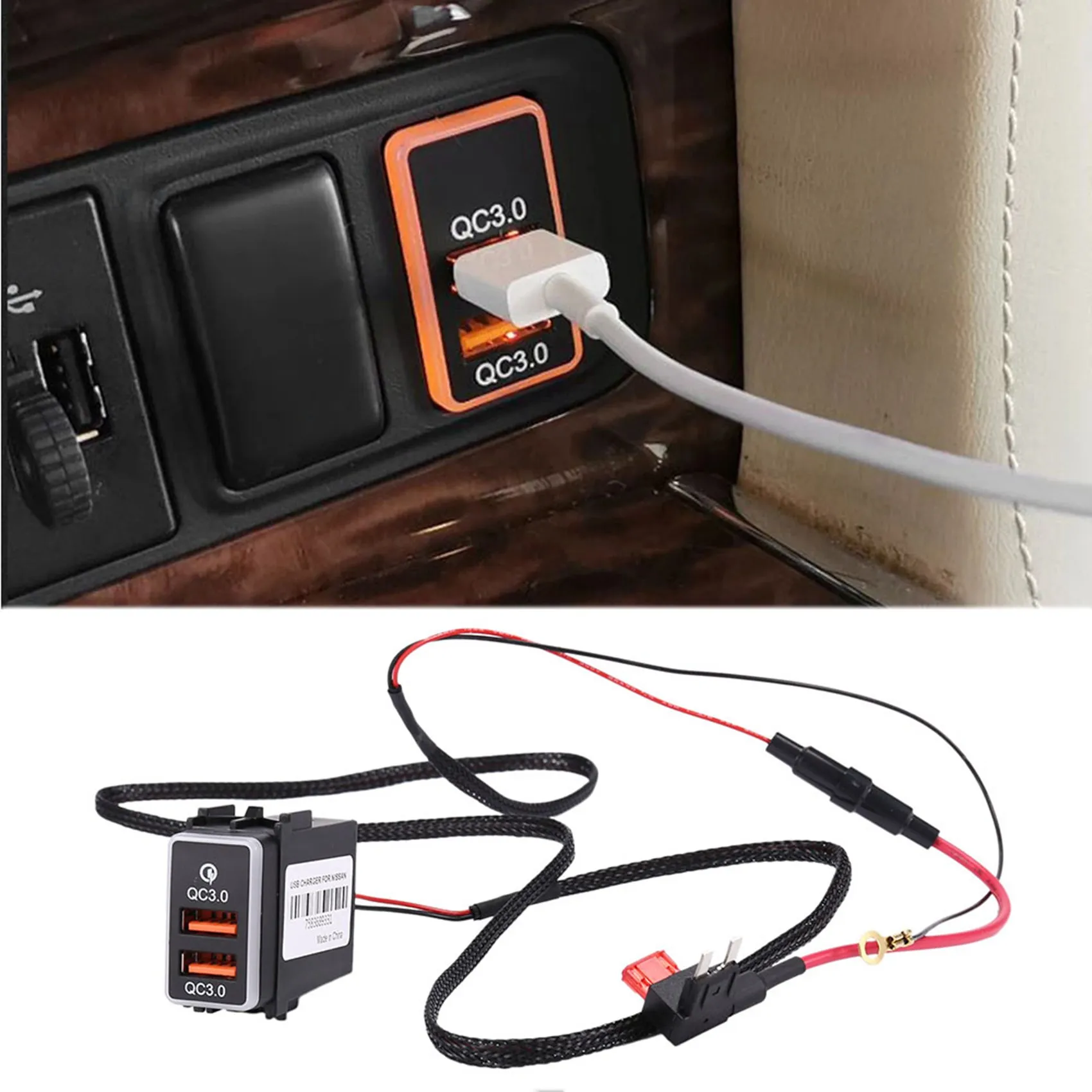 Car Multifunction USB Charger Fast Charge Port for Nissan Patrol Y62 2013 2014 2015 2016 2018 2020
Car Multifunction USB Charger Fast Charge Port for Nissan Patrol Y62 2013 2014 2015 2016 2018 2020