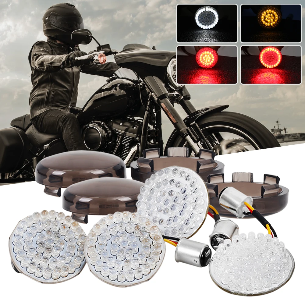 2" LED 1157 Turn Signal Front and Rear 72LED Lamp Insert Smoked Lens Motorcycle Headlight Driving Lamp Turn Signal Accessories
2" LED 1157 Turn Signal Front and Rear 72LED Lamp Insert Smoked Lens Motorcycle Headlight Driving Lamp Turn Signal Accessories