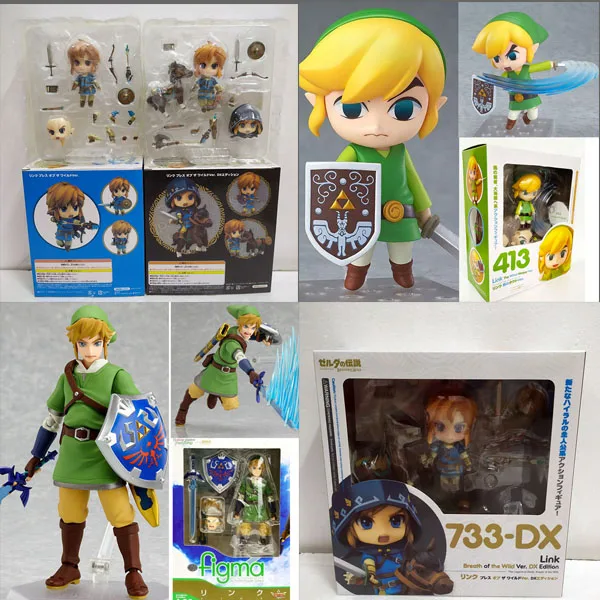 

Link 733 DX Bandai The Legend of Zelda Figure Nendoroid Breath of the Wild Ver DX Edition Deluxe Version Action Figure Model Toy
