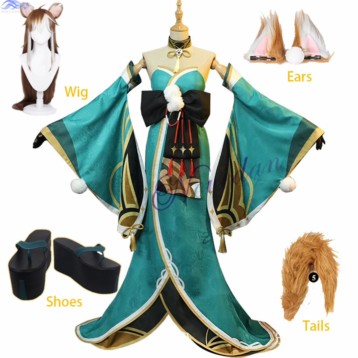 Genshin Impact Gorou Hina Cosplay Costume Anime Halloween Party Fancy Dress Kimono Women Sexy Outfit Wig Shoes Ear Tails Props
Genshin Impact Gorou Hina Cosplay Costume Anime Halloween Party Fancy Dress Kimono Women Sexy Outfit Wig Shoes Ear Tails Props