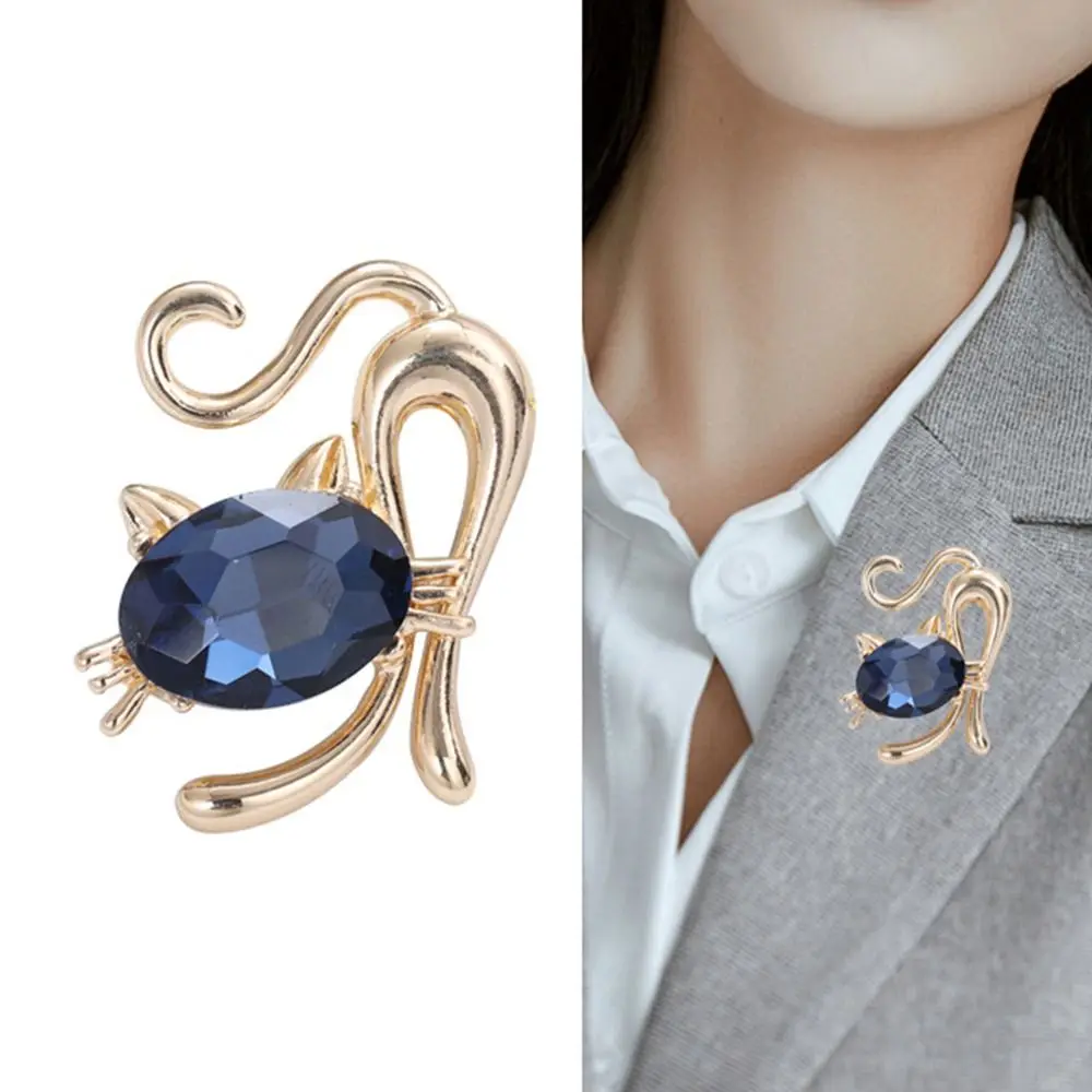 Elegant Crystal Rhinestone Cat Opal Stone Animal Brooches Pin For Women Badge Jewelry Suit Brooch Clothing Buckle Accessory
Elegant Crystal Rhinestone Cat Opal Stone Animal Brooches Pin For Women Badge Jewelry Suit Brooch Clothing Buckle Accessory