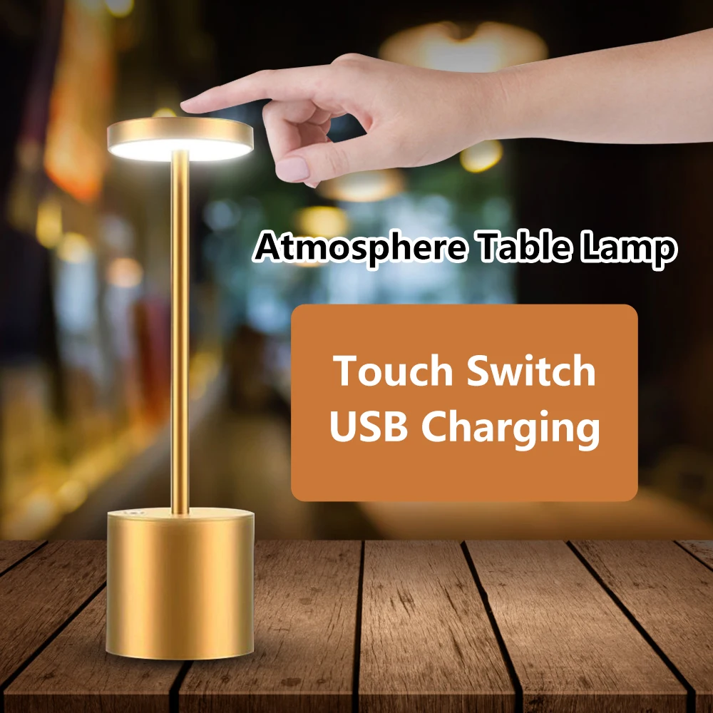 Cordless Rechargeable LED Table Lamp Modern Industry Style Touch Desk Lamp 3 Levels Brightness for Bar Restaurant Dining Table
Cordless Rechargeable LED Table Lamp Modern Industry Style Touch Desk Lamp 3 Levels Brightness for Bar Restaurant Dining Table