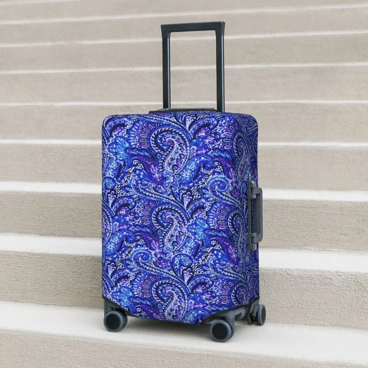Vibrant Blue Paisley Suitcase Cover Retro Print Business Protection Holiday Strectch Luggage Case
Vibrant Blue Paisley Suitcase Cover Retro Print Business Protection Holiday Strectch Luggage Case
