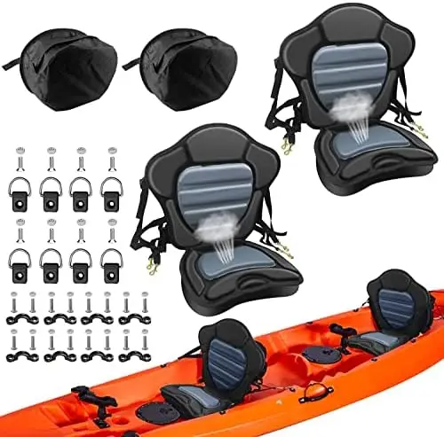 Seat Thickened Padded Kayak Seat Extra Thick Padded Sit-On-Top Canoe Seat Cushioned - Deluxe Fishing Boat Seat with Fixed D-Ring
Seat Thickened Padded Kayak Seat Extra Thick Padded Sit-On-Top Canoe Seat Cushioned - Deluxe Fishing Boat Seat with Fixed D-Ring