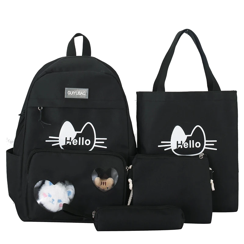 2022 Women's Backpack 4 Pieces Leisure Large Capacity Cartoon Girl Student Schoolbag Bags for Women Sacoche Homme Bolso Mujer 
2022 Women's Backpack 4 Pieces Leisure Large Capacity Cartoon Girl Student Schoolbag Bags for Women Sacoche Homme Bolso Mujer