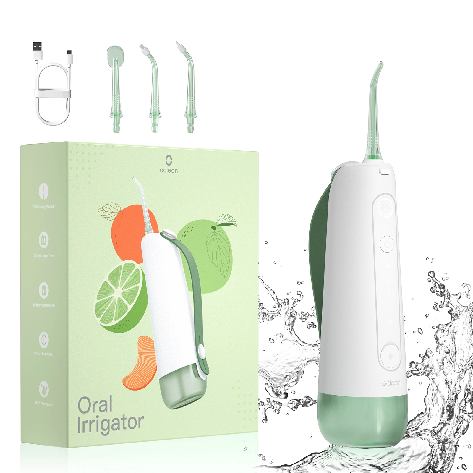 W10 Cordless Water Flosser for Teeth, Rechargeable Water Oral Irrigator Tongue Braces, Green, New Year's Gift
W10 Cordless Water Flosser for Teeth, Rechargeable Water Oral Irrigator Tongue Braces, Green, New Year's Gift