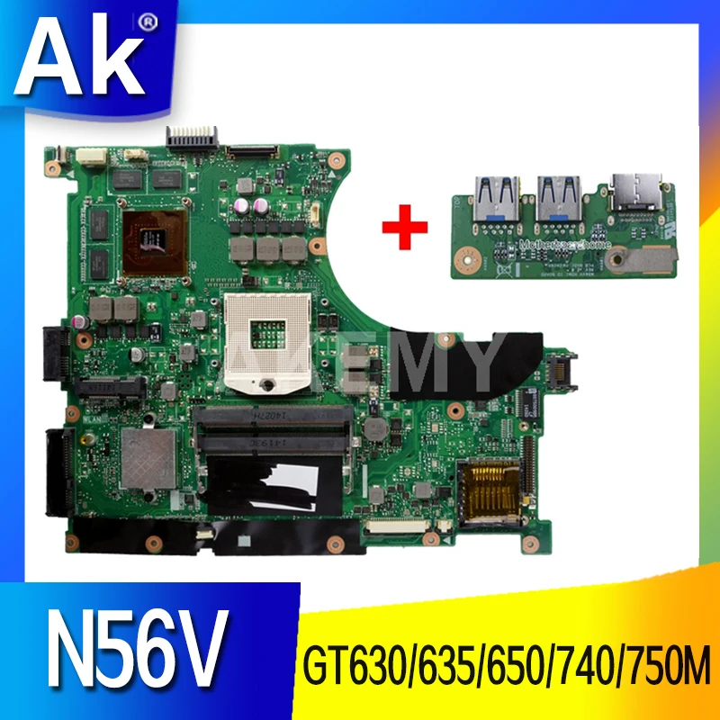 N56V Laptop motherboard For Asus N56VM N56VZ N56VJ Notebook mainboard GT630M GT635M GT650M GT740M GT750M GPU Support i3 i5 i7
N56V Laptop motherboard For Asus N56VM N56VZ N56VJ Notebook mainboard GT630M GT635M GT650M GT740M GT750M GPU Support i3 i5 i7