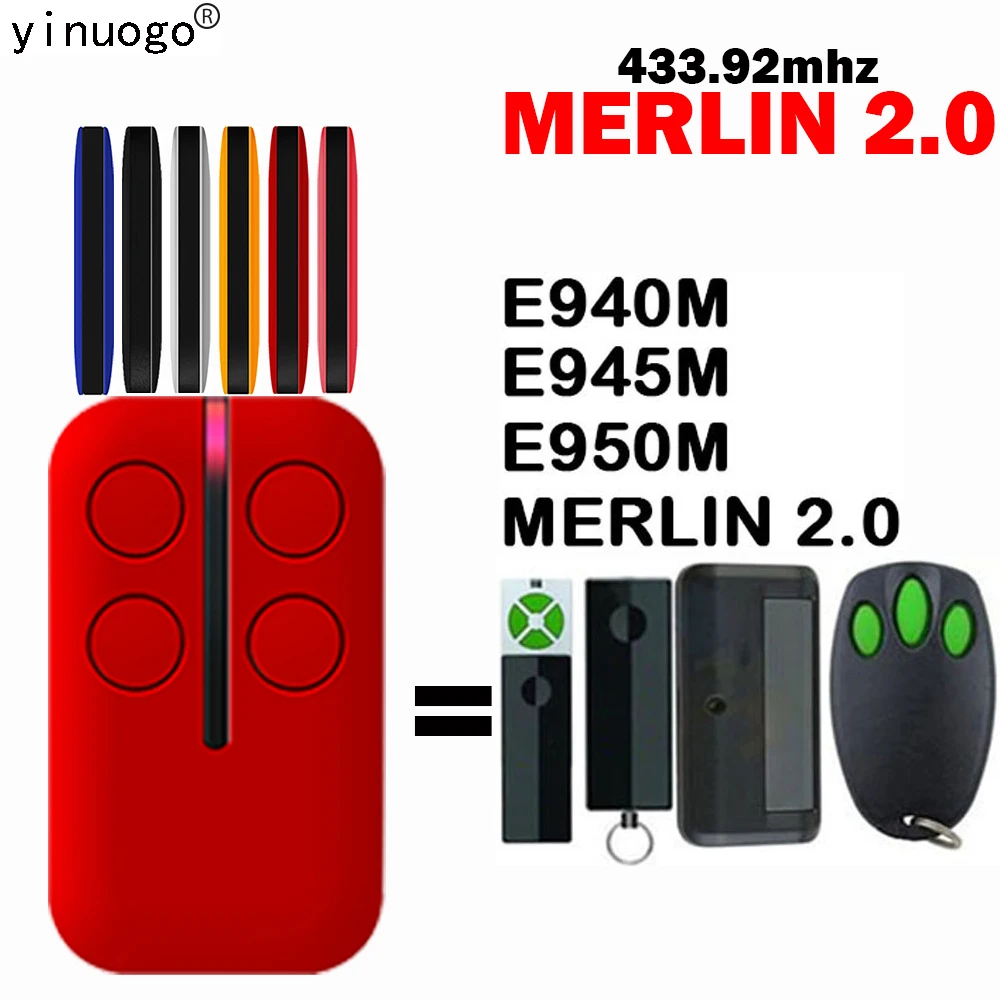MERLIN 2,0 E940M E945M E950M Пульт дистанционного управления дверью 433,92 МГц MERLIN Пульт дистанционного управления дверью гаража Беспроводной передатчик
MERLIN 2,0 E940M E945M E950M Пульт дистанционного управления дверью 433,92 МГц MERLIN Пульт дистанционного управления дверью гаража Беспроводной передатчик
