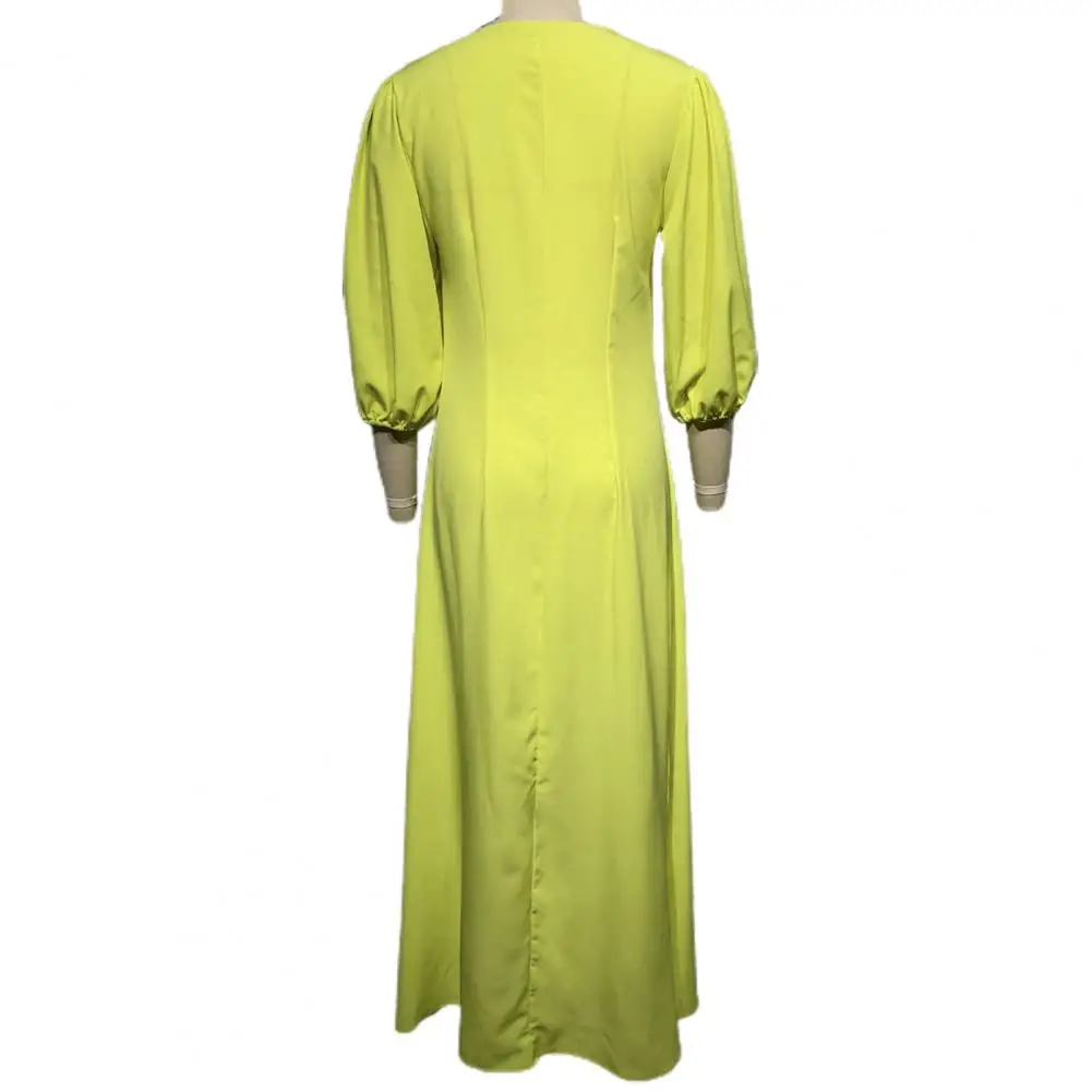 Ladies Dress Breathable Loose-fit Women's Maxi Dresses with Split Hem V-neck for Beach or Casual Wear Casual Loose Cut Dress
Ladies Dress Breathable Loose-fit Women's Maxi Dresses with Split Hem V-neck for Beach or Casual Wear Casual Loose Cut Dress