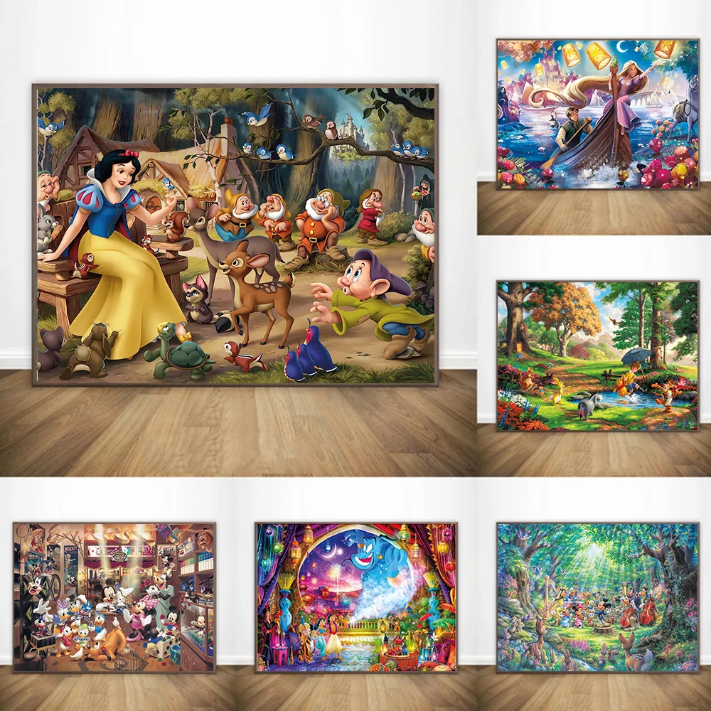 Disney Cartoon Princess Snow White Mermaid Elf Mickey Character Party Canvas Printed Posters Wall Art Kids Room Home Decor Gifts
Disney Cartoon Princess Snow White Mermaid Elf Mickey Character Party Canvas Printed Posters Wall Art Kids Room Home Decor Gifts