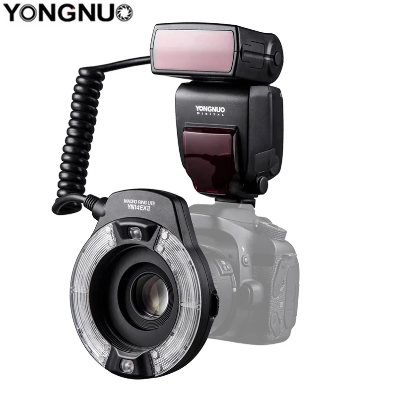 YONGNUO YN14EX II Macro Ring Flash Light Kit Large LCD Display Adapter Rings Hot Shoe Mount M/TTL Flash for Canon DSLR Camera
YONGNUO YN14EX II Macro Ring Flash Light Kit Large LCD Display Adapter Rings Hot Shoe Mount M/TTL Flash for Canon DSLR Camera