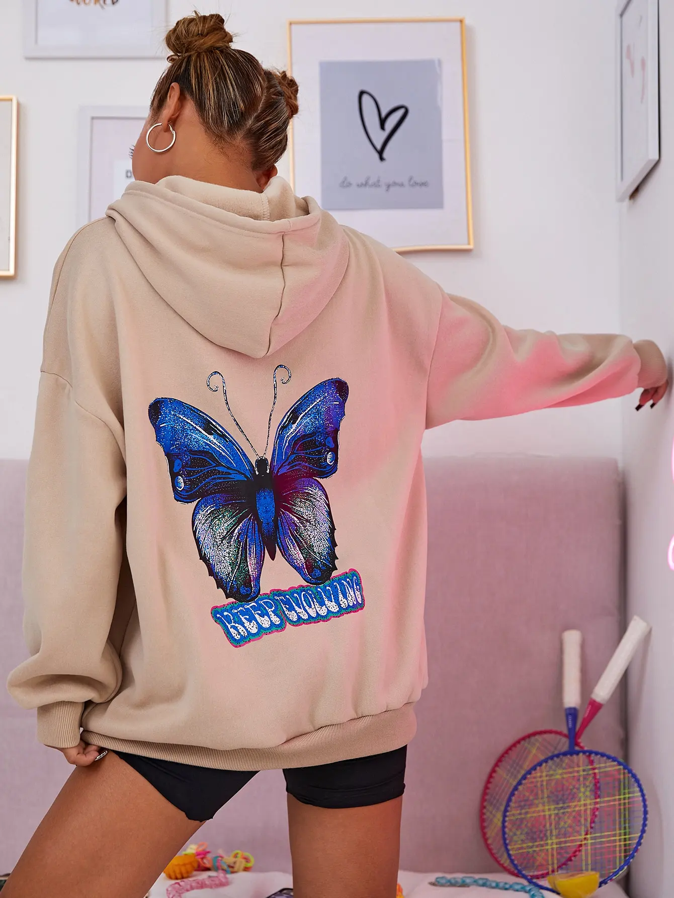 Keep Evolving Butterfly Printed Womens Cotton Sweatshirts Creativity Fashion Oversize Hoodies Thicken Trend Female Long Sleeves
Keep Evolving Butterfly Printed Womens Cotton Sweatshirts Creativity Fashion Oversize Hoodies Thicken Trend Female Long Sleeves