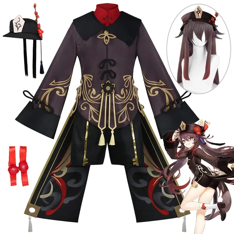 Game Hu Tao Cosplay Genshin Impact Cosplay Costume Uniform Hat Wig Full Set Halloween Carnival Party Costumes for Women 
Game Hu Tao Cosplay Genshin Impact Cosplay Costume Uniform Hat Wig Full Set Halloween Carnival Party Costumes for Women