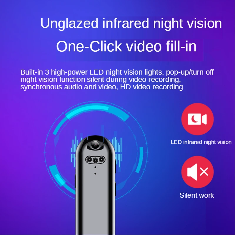 Portable Digital Recorder Security Wireless Camera1080P HD Mini Pocket Video Voice Recorder with Built-In Capacity Maximum 256GB
Portable Digital Recorder Security Wireless Camera1080P HD Mini Pocket Video Voice Recorder with Built-In Capacity Maximum 256GB