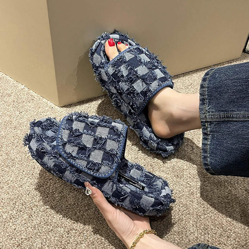 Women's Denim Slippers Summer Sandals 2023 New Wedge Platform Casual Open Toe Fashion Casual Comfort Sandals Zapatos
Women's Denim Slippers Summer Sandals 2023 New Wedge Platform Casual Open Toe Fashion Casual Comfort Sandals Zapatos