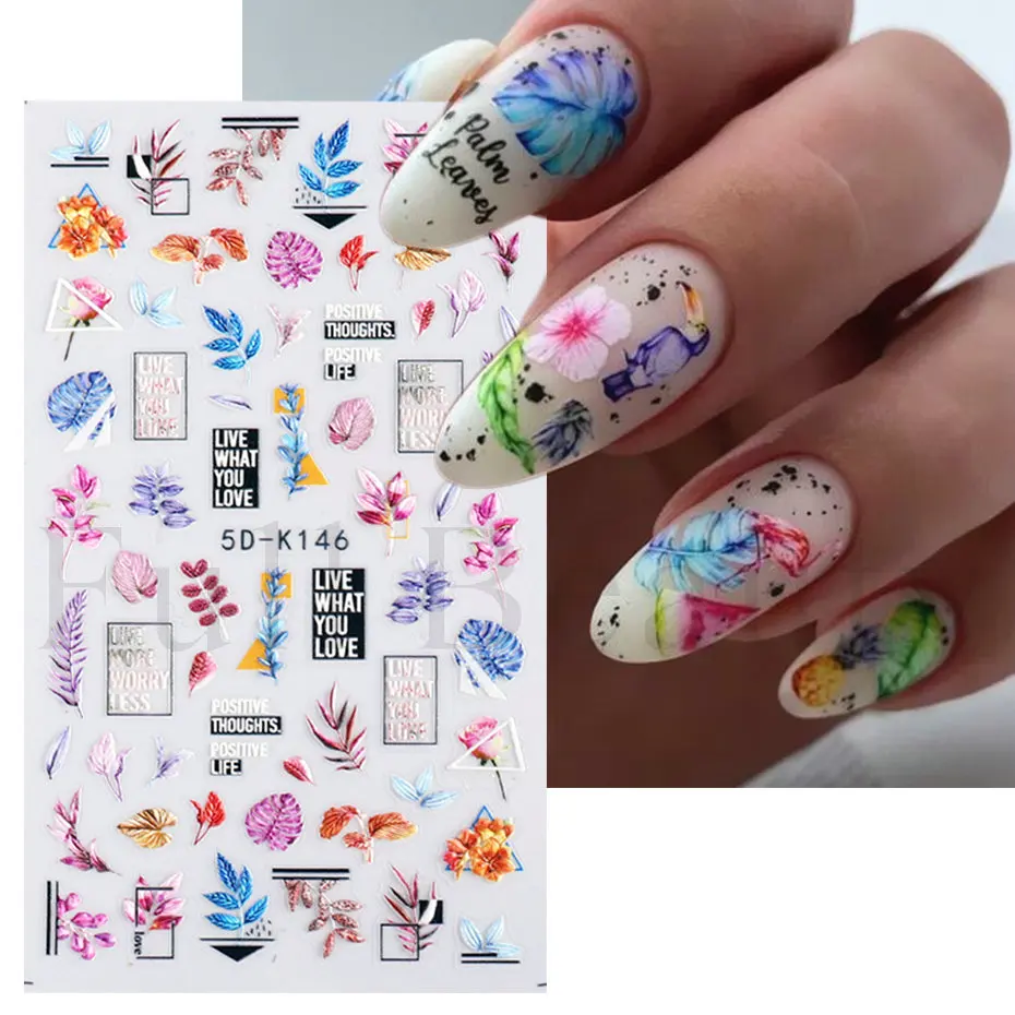 5D Leaf Embossed Nail Stickers Spring Manicure Mandala Flower Cartoon Unicorn Carving Decal Slider Nail Art Decoration NL5D-K146
5D Leaf Embossed Nail Stickers Spring Manicure Mandala Flower Cartoon Unicorn Carving Decal Slider Nail Art Decoration NL5D-K146