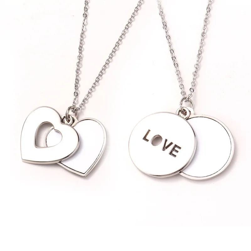 Blank Sublimation 10pcs/Lot Love&Heart Necklace For Valentine's Day Gifts INk Transfer Printing Heat Press DIY In Aluminum Disc
Blank Sublimation 10pcs/Lot Love&Heart Necklace For Valentine's Day Gifts INk Transfer Printing Heat Press DIY In Aluminum Disc