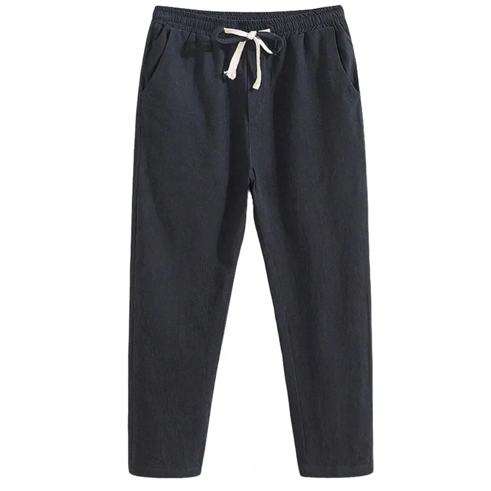Men Pants Elastic Waist Loose Drawstring Lace-up Mid-rise Trousers Summer Linen Pants Men Thin Loose Mens Joggers Streetwear
Men Pants Elastic Waist Loose Drawstring Lace-up Mid-rise Trousers Summer Linen Pants Men Thin Loose Mens Joggers Streetwear