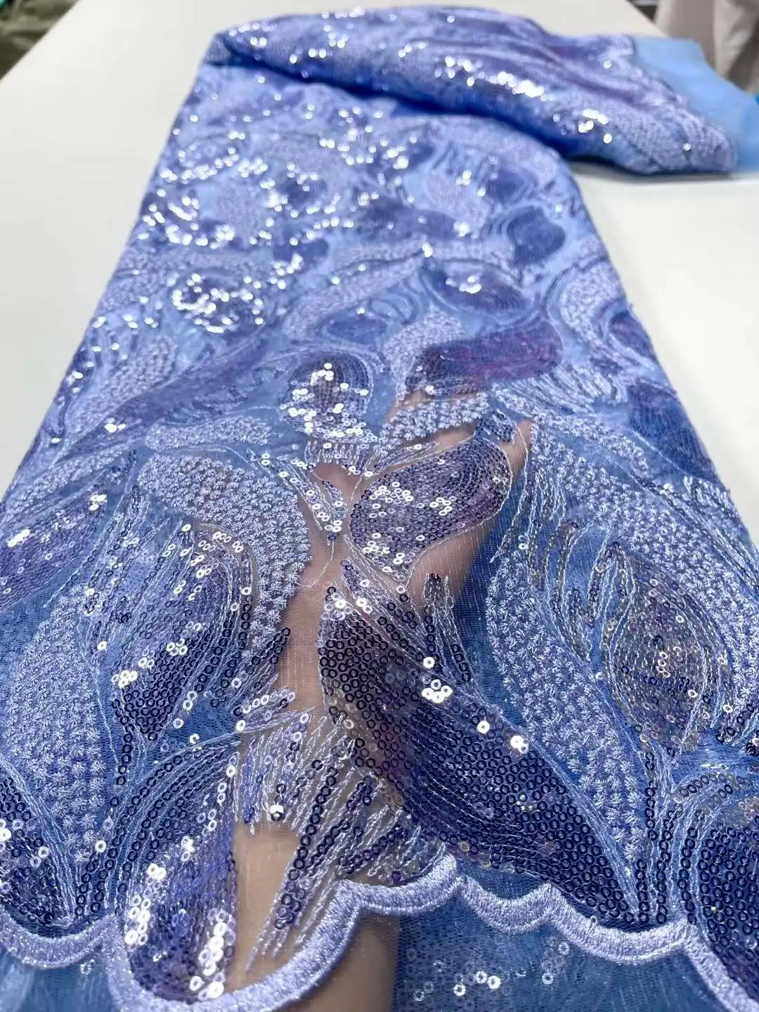 5 Yards African French Mesh Lace With Sequins 2023 Nigeria Tulle Net Lace Fabric For Sewing Elegant Evening Wedding Party Dress
5 Yards African French Mesh Lace With Sequins 2023 Nigeria Tulle Net Lace Fabric For Sewing Elegant Evening Wedding Party Dress