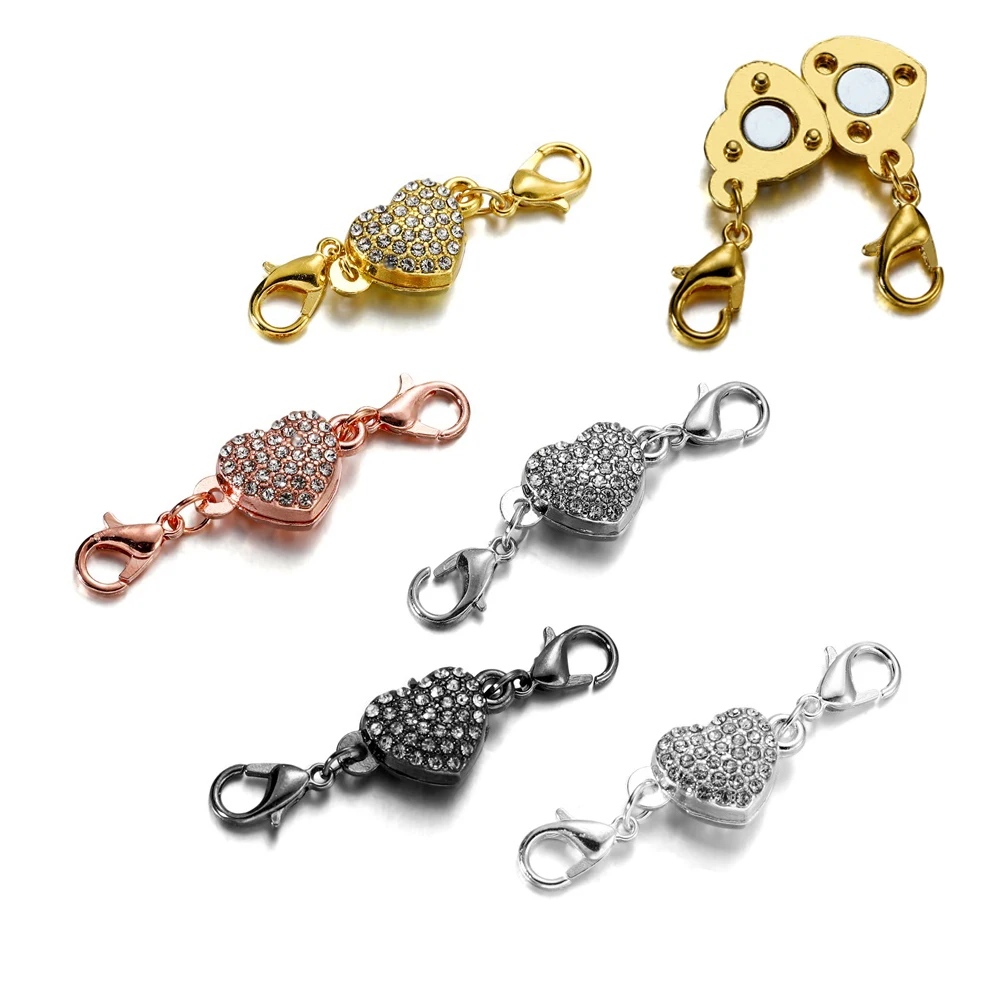 3pairs 18x11mm Crystal Heart Magnetic Claps With Lobster Clap End Clasp Connectors For DIY Jewelry Making Bracelet Accessories
3pairs 18x11mm Crystal Heart Magnetic Claps With Lobster Clap End Clasp Connectors For DIY Jewelry Making Bracelet Accessories
