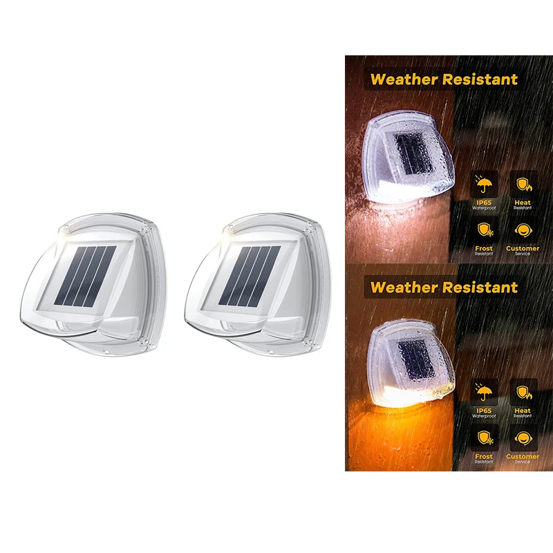 2Pack Solar Fence Lights Outdoor Waterproof 8 Leds Outdoor Wall Lights Solar Powered Deck Light Decorative Lighting
2Pack Solar Fence Lights Outdoor Waterproof 8 Leds Outdoor Wall Lights Solar Powered Deck Light Decorative Lighting