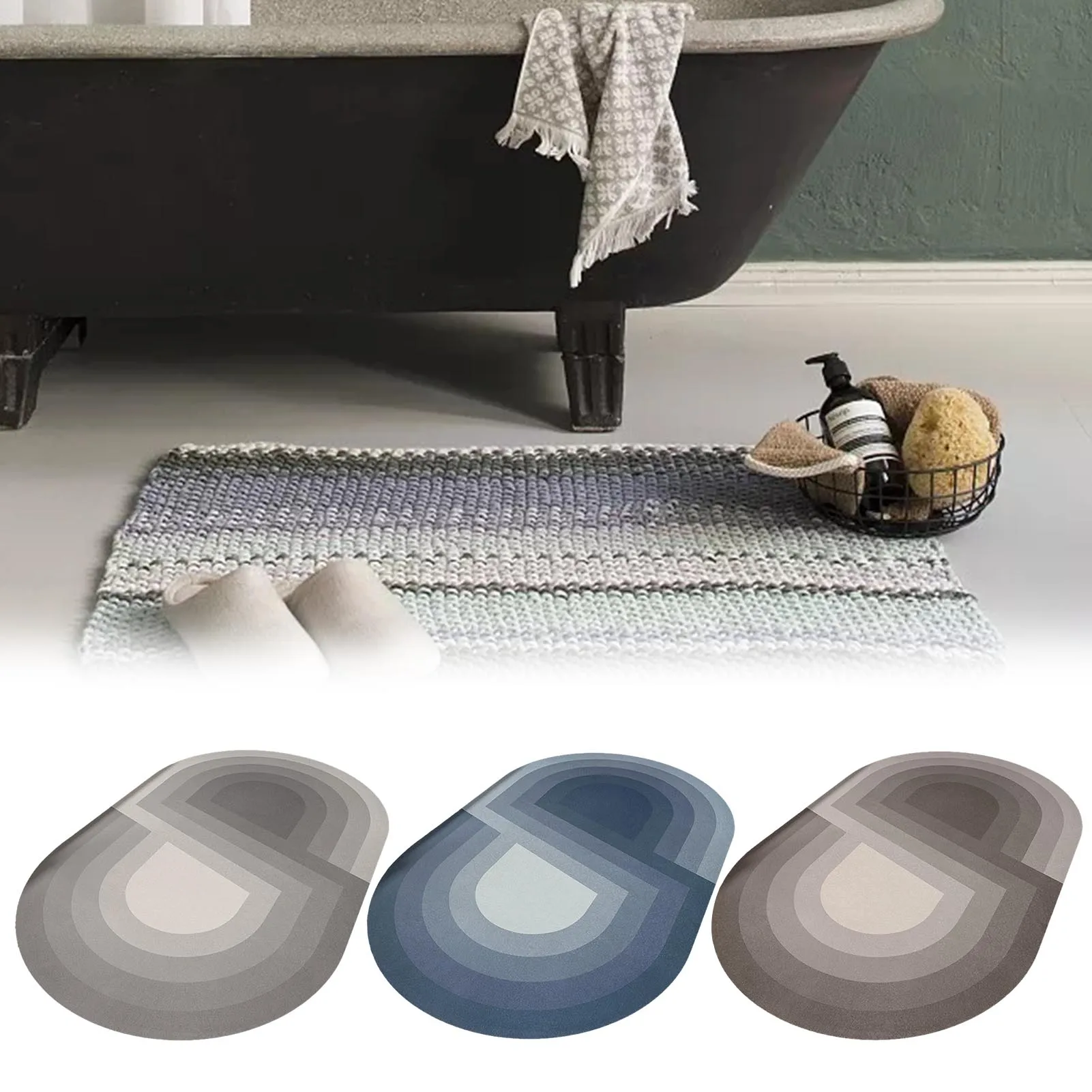 Super Absorbent Bath Carpet Quick Dry Bathroom Mat Skid-Resistant Bathing Room Rug Carpet For Floor Door 15.7*2.3inch Oval
Super Absorbent Bath Carpet Quick Dry Bathroom Mat Skid-Resistant Bathing Room Rug Carpet For Floor Door 15.7*2.3inch Oval