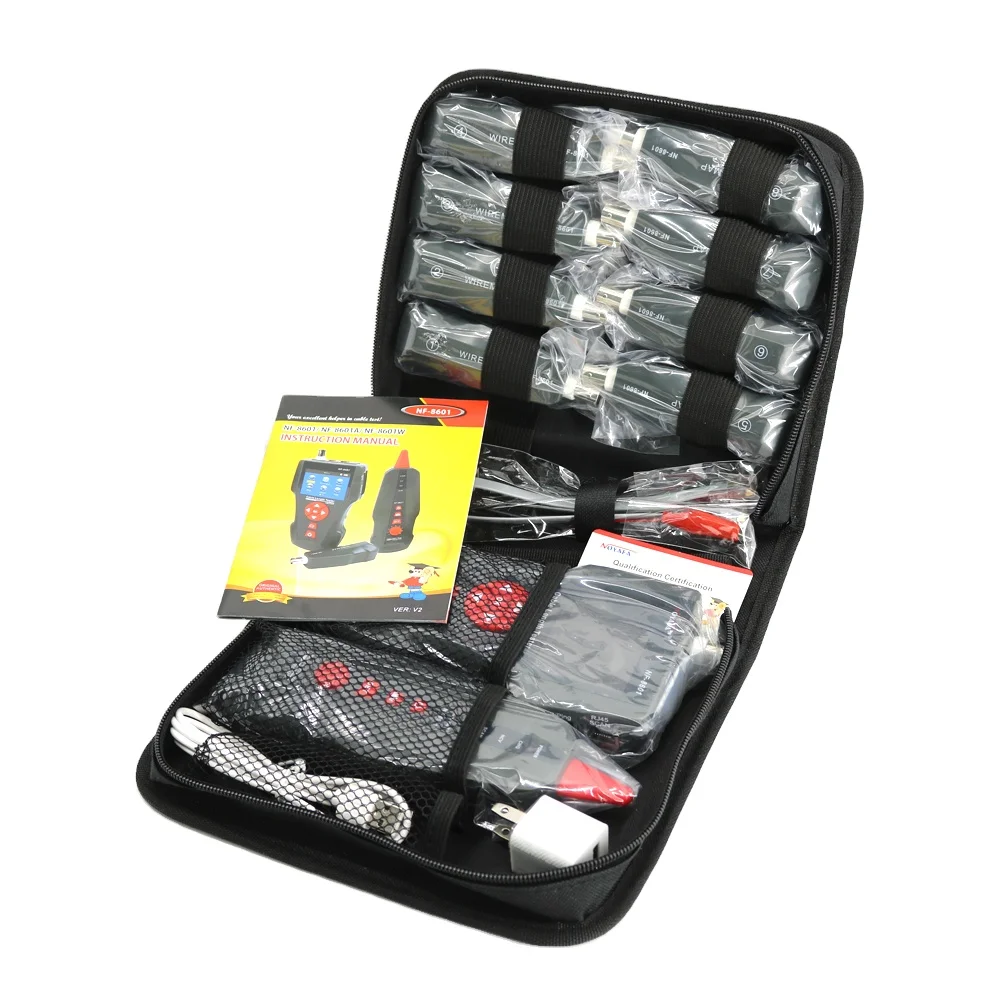 NF-8601W POE PING Ethernet tester RJ11,RJ45 ,BNC Network Lan Cable Length Tester
NF-8601W POE PING Ethernet tester RJ11,RJ45 ,BNC Network Lan Cable Length Tester