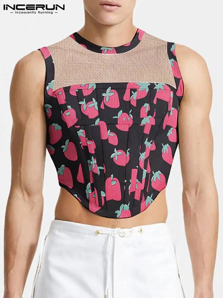 INCERUN 2022 Men Tank Tops Print Mesh Patchwork O-neck Sleeveless See Through Vests Men Streetwear Summer Casual Crop Tops S-5XL
INCERUN 2022 Men Tank Tops Print Mesh Patchwork O-neck Sleeveless See Through Vests Men Streetwear Summer Casual Crop Tops S-5XL