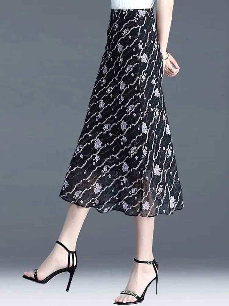 FairyShely 2022 Women Summer Thin Print Pencil Skirt High Waist Black Skirt Office Lady Chiffon Skirt
FairyShely 2022 Women Summer Thin Print Pencil Skirt High Waist Black Skirt Office Lady Chiffon Skirt