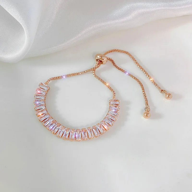 Women Rhinestone Bracelet Shiny Luxury Zircon Adjustable Bracelets Jewelry Gift for Women With Delicate Gift Box
Women Rhinestone Bracelet Shiny Luxury Zircon Adjustable Bracelets Jewelry Gift for Women With Delicate Gift Box
