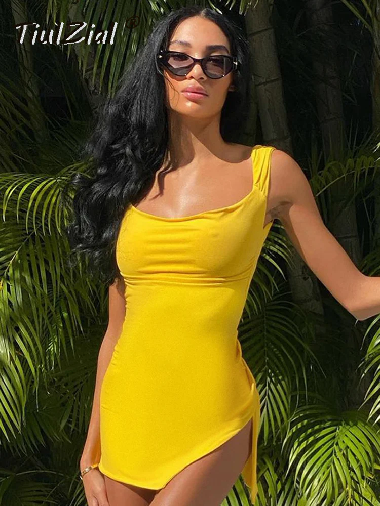 TiulZial Square Collar Summer Mini Dress 2022 Sleeveless Stretchy Backless Sexy Club Party Women Dress Orange Yellow
TiulZial Square Collar Summer Mini Dress 2022 Sleeveless Stretchy Backless Sexy Club Party Women Dress Orange Yellow