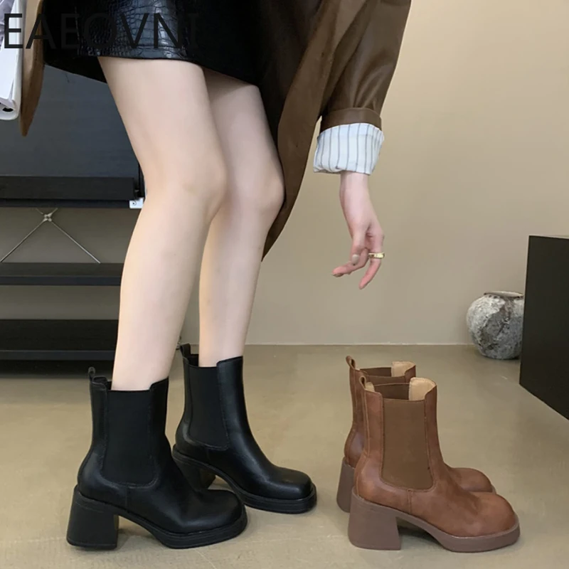Winter Chelsea Boots For Women Fashion Slip On Short Boots Female Luxury Square Heel Women's Winter Footwear
Winter Chelsea Boots For Women Fashion Slip On Short Boots Female Luxury Square Heel Women's Winter Footwear