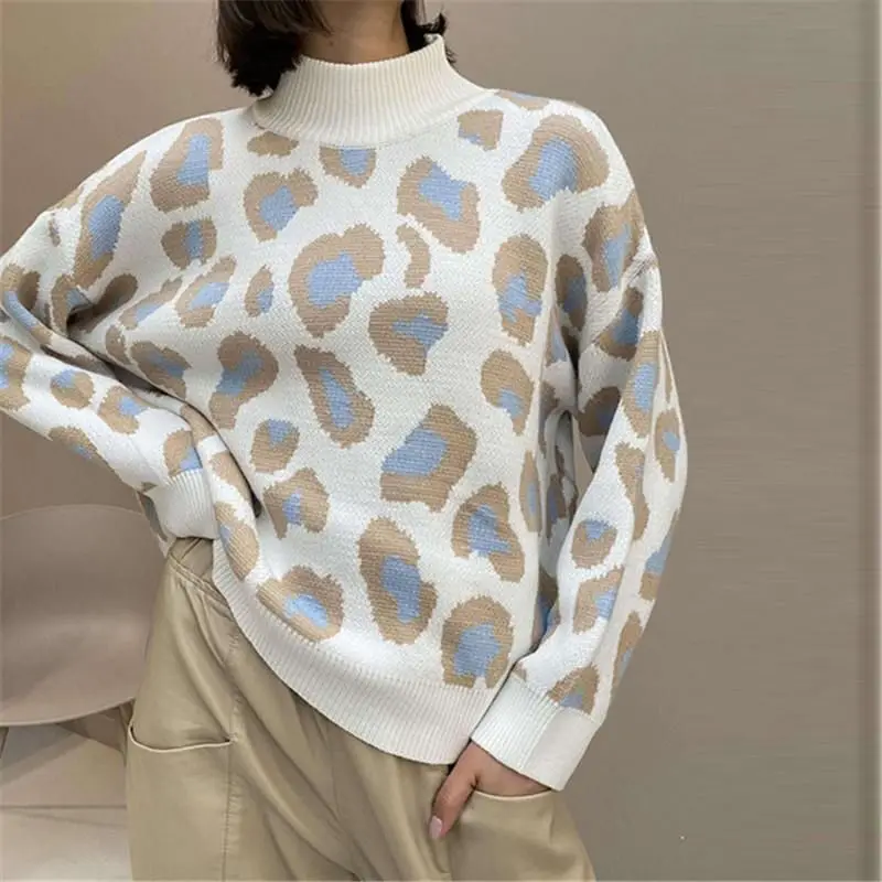 Winter Women's Sweater 2023 Leopard Print Animal Basic White Turtleneck Oversize Jumper Vintage Warm goth 2000s grunge clothes
Winter Women's Sweater 2023 Leopard Print Animal Basic White Turtleneck Oversize Jumper Vintage Warm goth 2000s grunge clothes